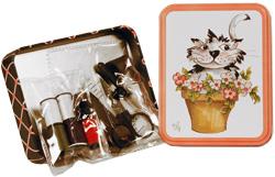 Loralie Designs Fancy Cat Quick Repair Collectible Tin