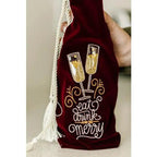 Velvet Wine Bag Blanks, Set of 1, Burgundy - Sewingmachinesplus.com