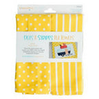 Dots & Stripes Tea Towel: Lemon - Sewingmachinesplus.com