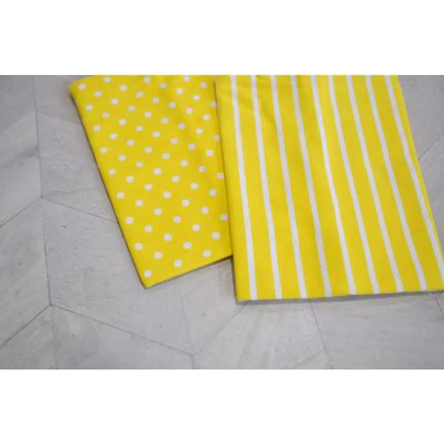 Dots & Stripes Tea Towel: Lemon - Sewingmachinesplus.com