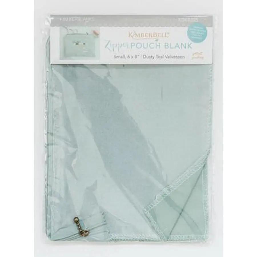 Dusty Teal Velveteen Zipper Pouch Blank, Small - Sewingmachinesplus.com