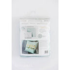 Quilted Pillow Blank, 19inx19in Mist Blue Linen, Herringbone Quilting - Sewingmachinesplus.com