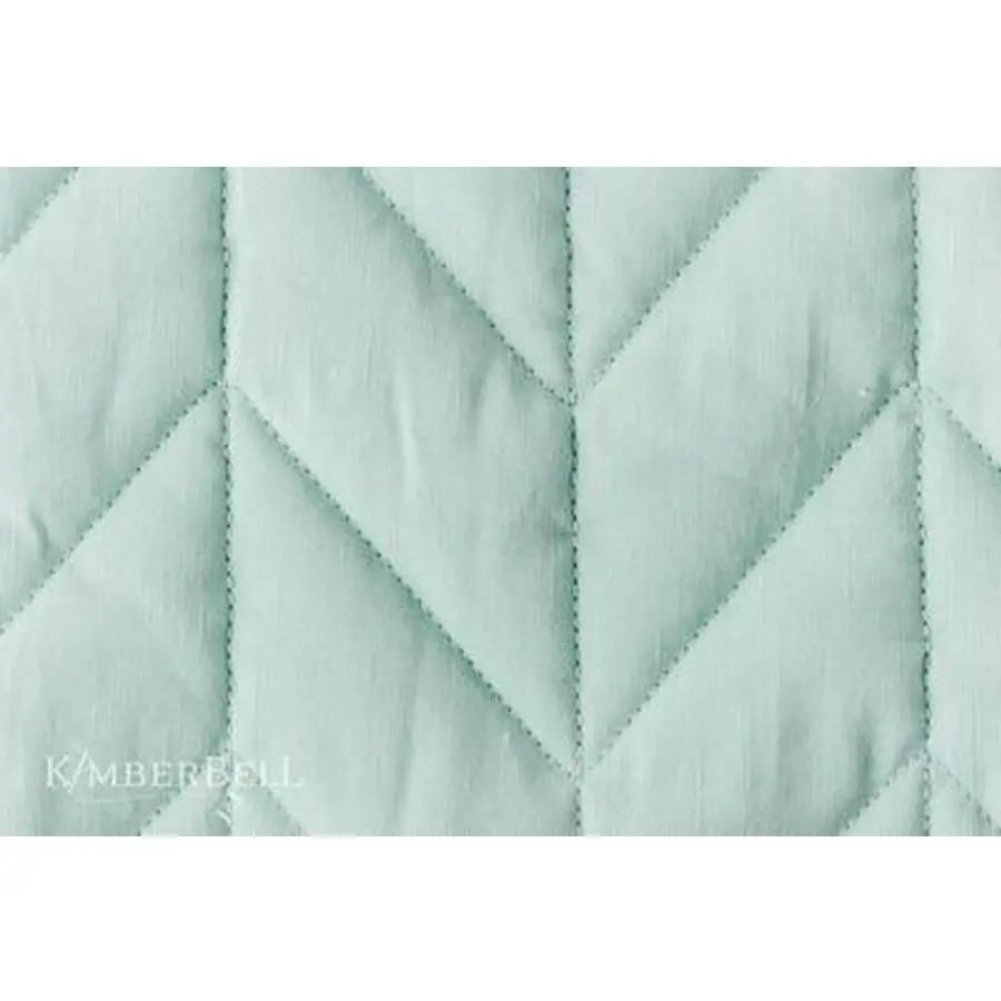 Quilted Pillow Blank, 19inx19in Mist Blue Linen, Herringbone Quilting - Sewingmachinesplus.com