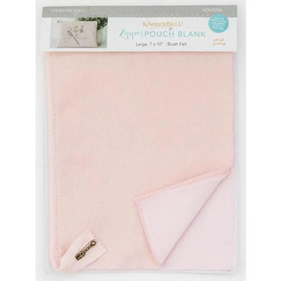 Blush Felt Zipper Pouch Blank, Large - Sewingmachinesplus.com