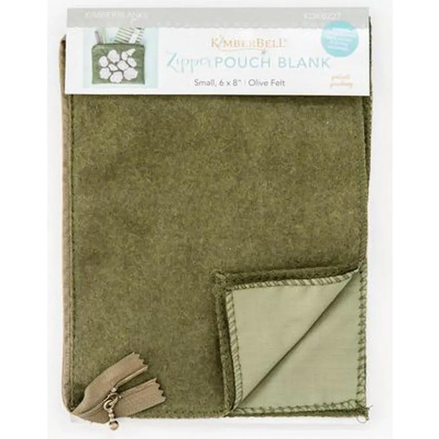 Olive Felt Zipper Pouch Blank, Small - Sewingmachinesplus.com