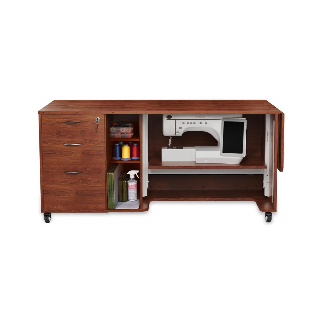 Sydney Lite XL Sewing Cabinet Hydraulic Lift, Multiple Finishes Available - Sewingmachinesplus.com
