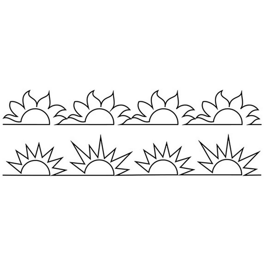 Groovy Board - 10in. Suns & Sunflowers Quilting Template - Sewingmachinesplus.com