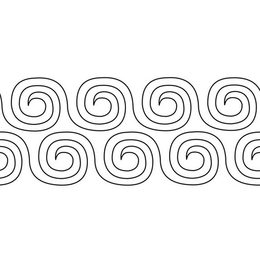 Groovy Board - 10in. Swirls Quilting Template