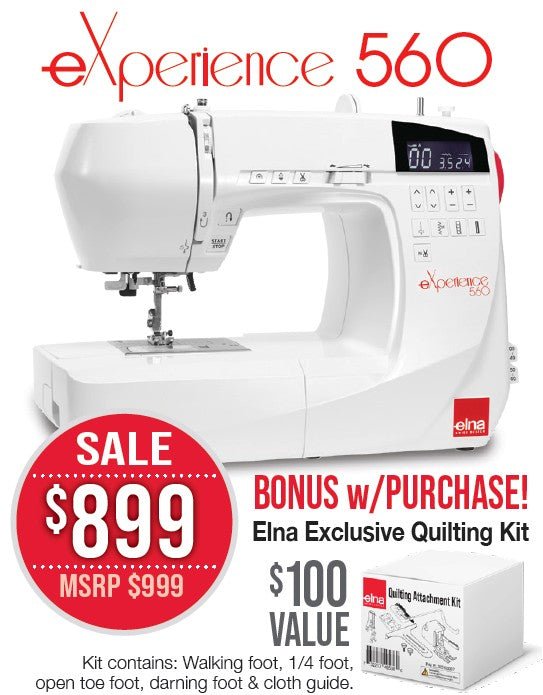 Elna eXperience 560 Computerized Sewing Machine - Sewingmachinesplus.com