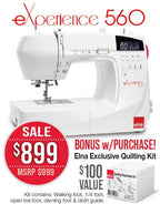 Elna eXperience 560 Computerized Sewing Machine - Sewingmachinesplus.com