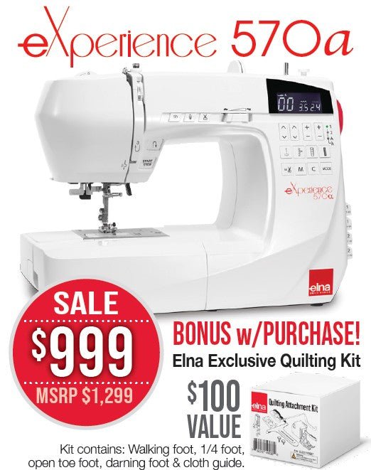 Elna eXperience 570A Computerized Sewing Machine - Sewingmachinesplus.com