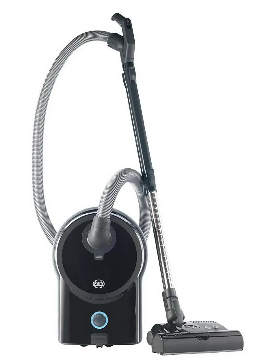 SEBO AIRBELT D4 Premium canister vacuum, black, with flexible hose and wand