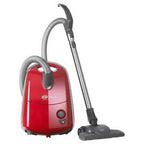 SEBO AIRBELT E3 Premium canister vacuum, red, with flexible hose and floor nozzle