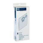 SEBO filter bag box for Airbelt D series machines, white box with blue SEBO logo, includes 8 Ultra-Bag filter bags