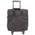 Bluefig STB-M Wheeled Serger Bag (Medium) Black with front zip pocket and telescoping handle