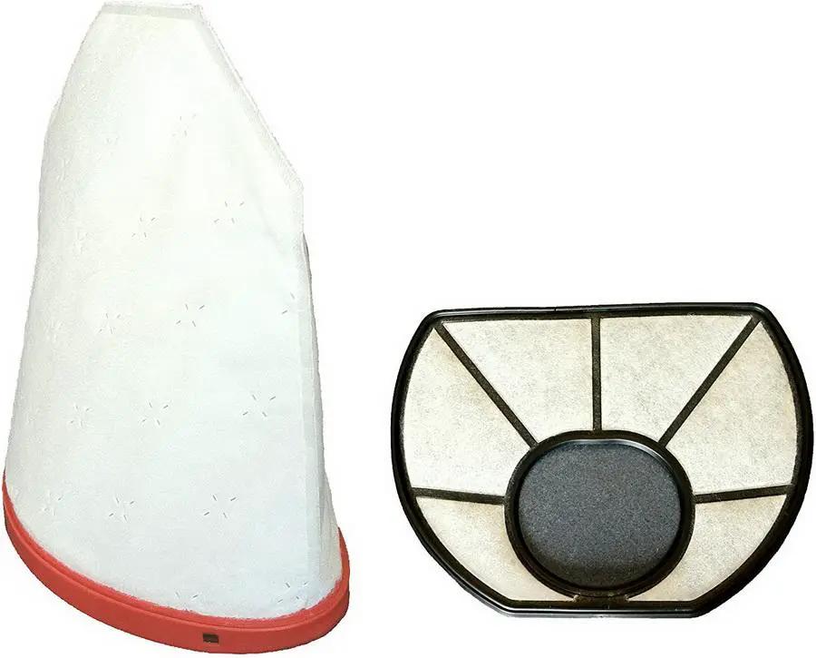 SEBO Filter Set AIRBELT D: 2 filters; motor protection and micro exhaust; white cone filter with red rim and oval filter