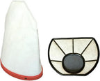SEBO Filter Set AIRBELT D: 2 filters; motor protection and micro exhaust; white cone filter with red rim and oval filter