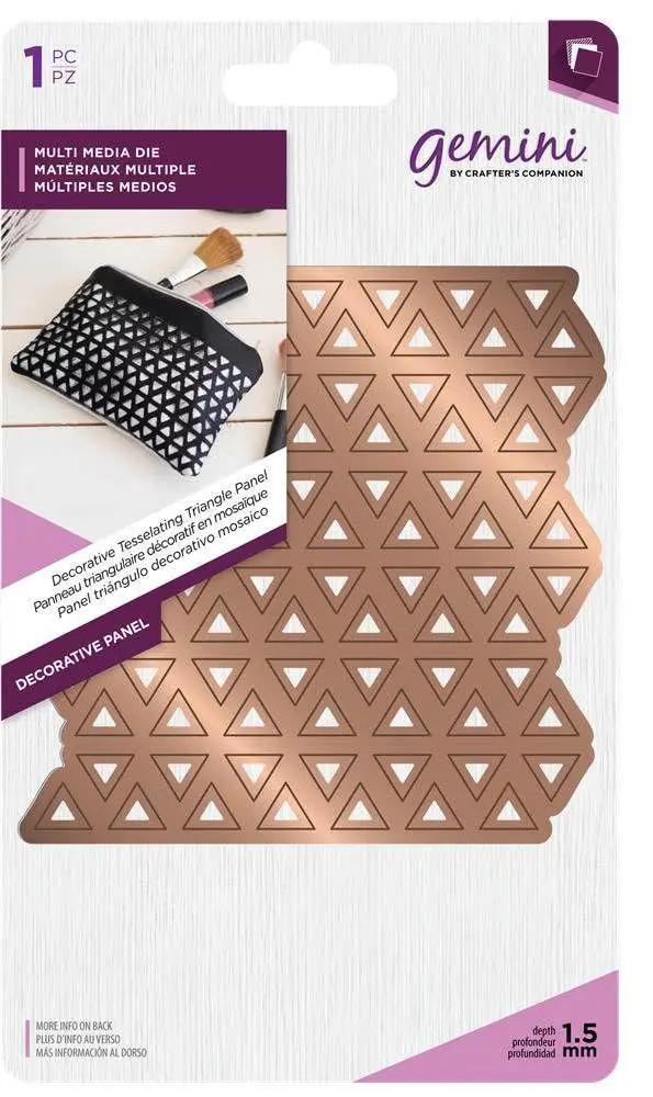 Gemini Multi Media Metal Die - Decorative Tessellating Triangle Panel - Sewingmachinesplus.com