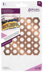 Gemini Multi Media Metal Die - Decorative Honeycomb Hexagon Panel - Sewingmachinesplus.com