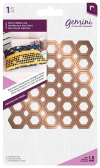 Gemini Multi Media Metal Die - Decorative Honeycomb Hexagon Panel