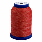 Serger Thread spool, Exquisite Snazzy Lok, red speckled 1000M with blue ends