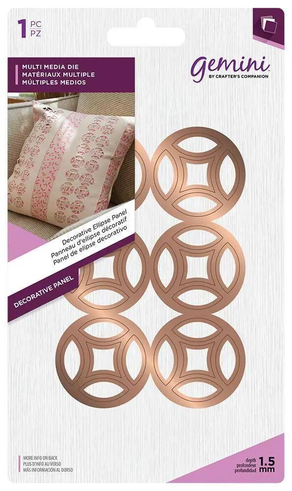 Gemini Multi Media Die - Decorative Ellipse Panel - Sewingmachinesplus.com