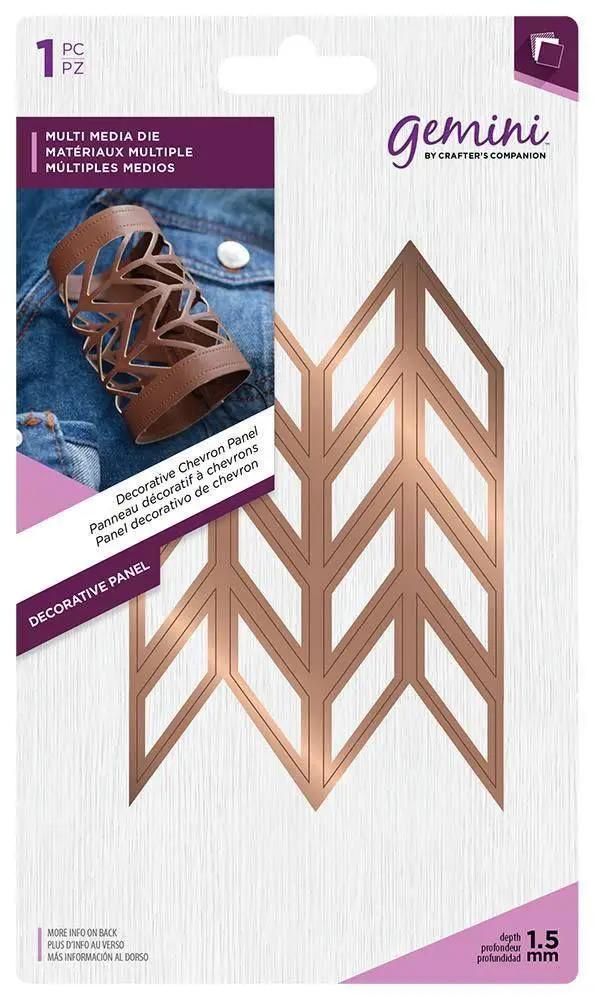 Gemini Multi Media Die - Decorative Chevron Panel - Sewingmachinesplus.com