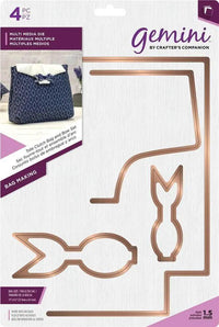 Gemini Multi Media Bag Making Metal Die - Tote Clutch Bag and Bow Set