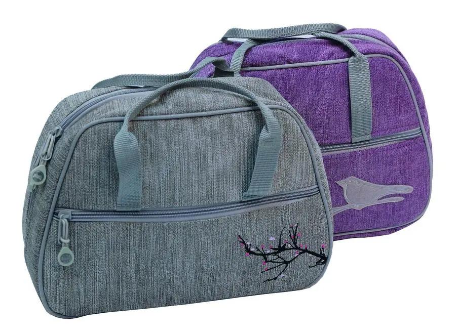 Bluefig satchel accessories bag, gray-blue and purple, 2-pack
