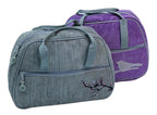 Bluefig satchel accessories bag, gray-blue and purple, 2-pack
