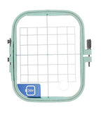 Sew Tech embroidery hoop 110mm x 110mm turquoise frame with tightening screws