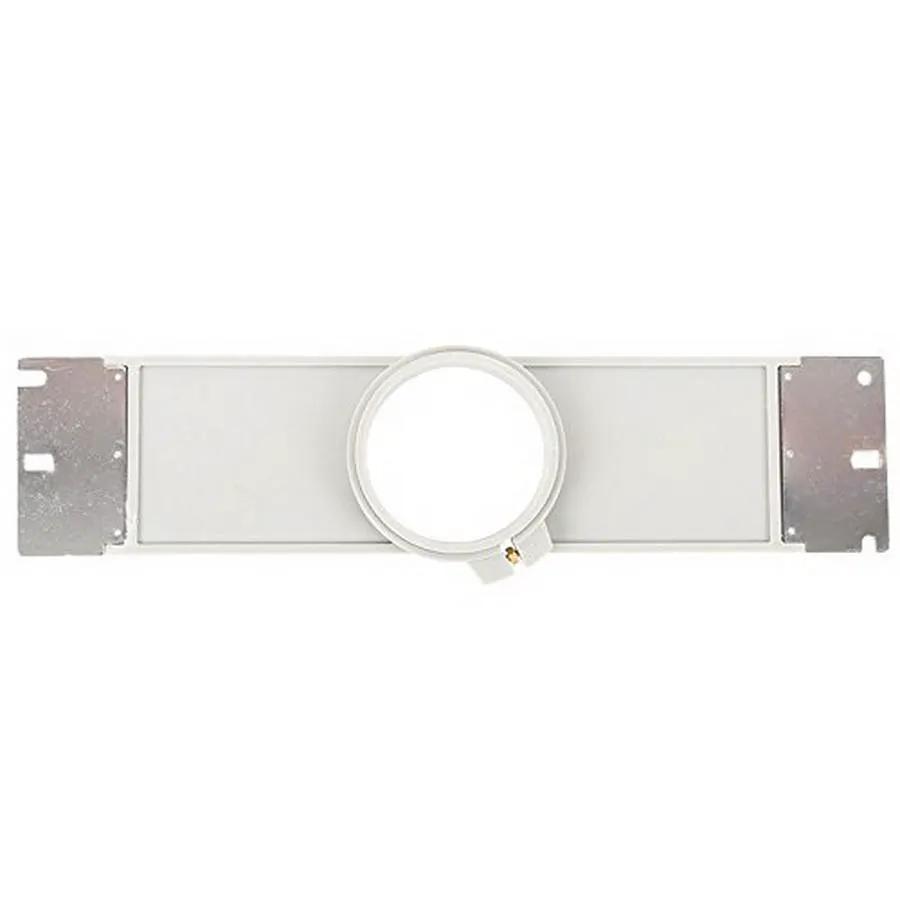 Sew Tech Melco 400 mm Arm Embroidery Frame, white metal frame with central hoop and mounting brackets