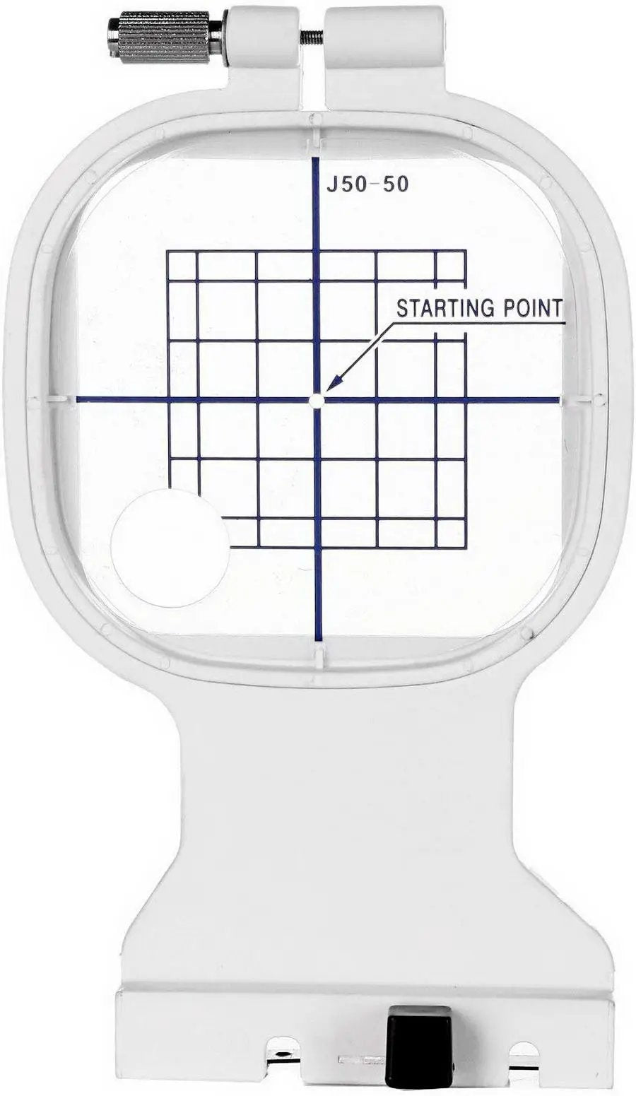 Sew Tech JA401 Embroidery Hoop, white 50 x 50 mm frame with screw clamp
