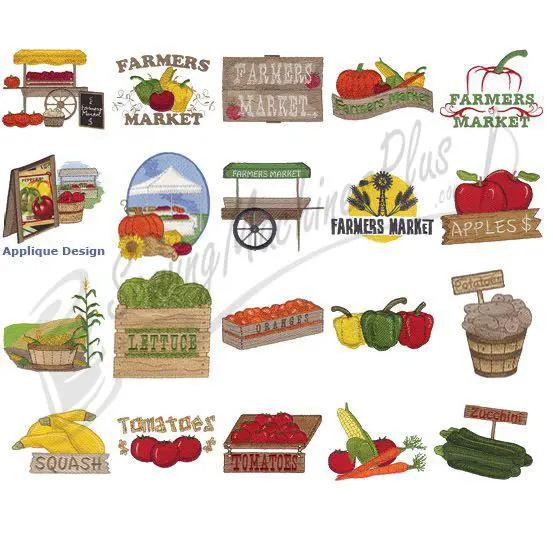 Dakota Collectibles Farmers Market embroidery designs collection for embroidery software