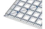 Grace TrueCut Original 12.5in x 12.5in ruler, clear acrylic with blue markings