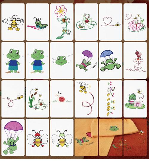 Inspira Frog Fun Embroidery Collection Software (CD)