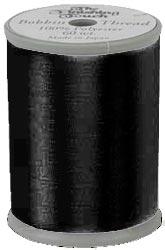 Finishing Touch Black Bobbin Thread 100% Poly 60wt 1,200 Yards (FTB03)