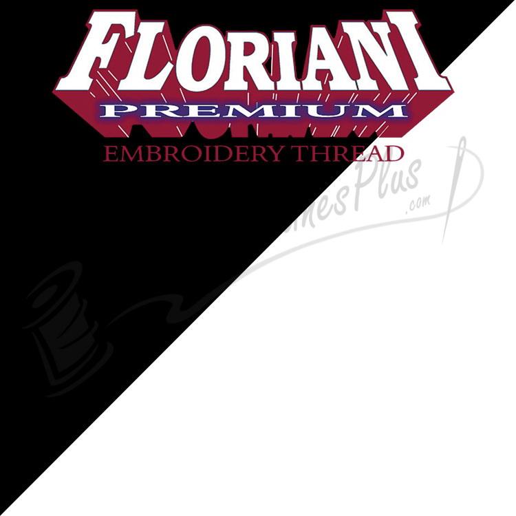 FU01 - Floriani Mixed Embroidery Thread, Black/White, 1,100yd spool