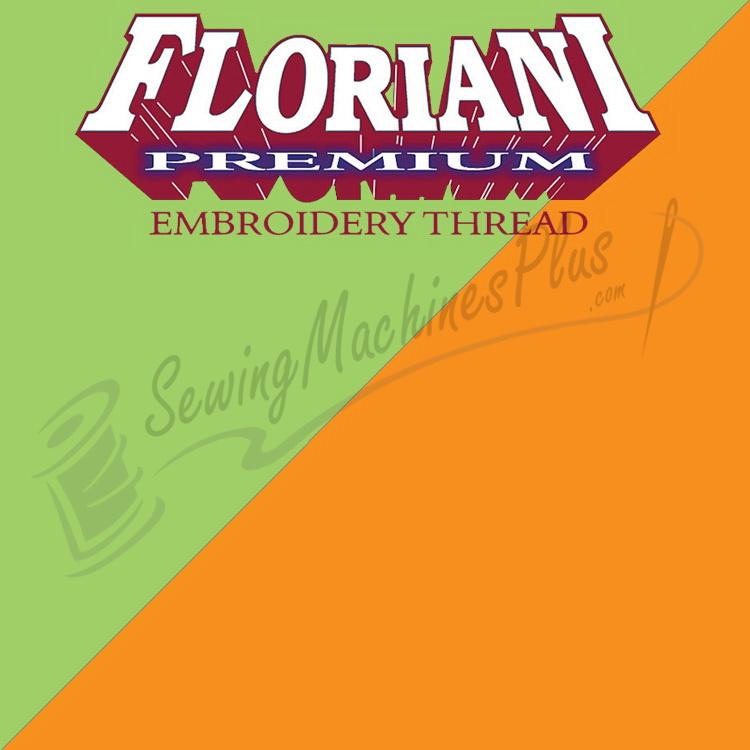 FU10 - Floriani Mixed Embroidery Thread, Lime/Orange, 1,100yd spool