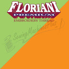 FU10 - Floriani Mixed Embroidery Thread, Lime/Orange, 1,100yd spool
