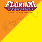 Floriani Premium embroidery thread spool in orange and yellow mix; 1,100 yd length, Floriani mixed embroidery thread