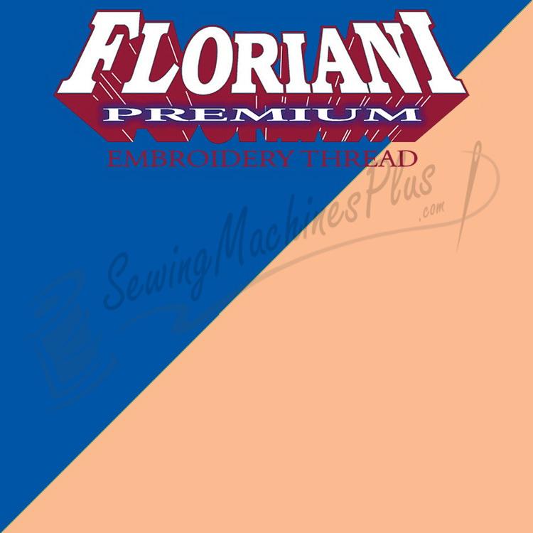 FU05 - Floriani Mixed Embroidery Thread, Blue/Peach, 1,100yd spool