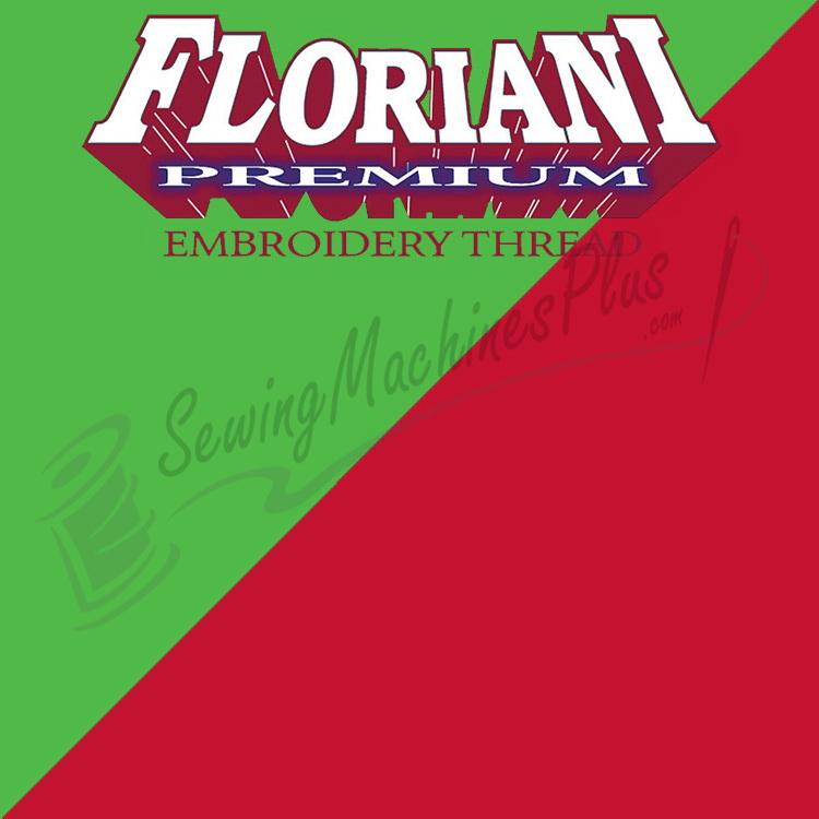 FU07 - Floriani Mixed Embroidery Thread, Green/Wine, 1,100yd spool