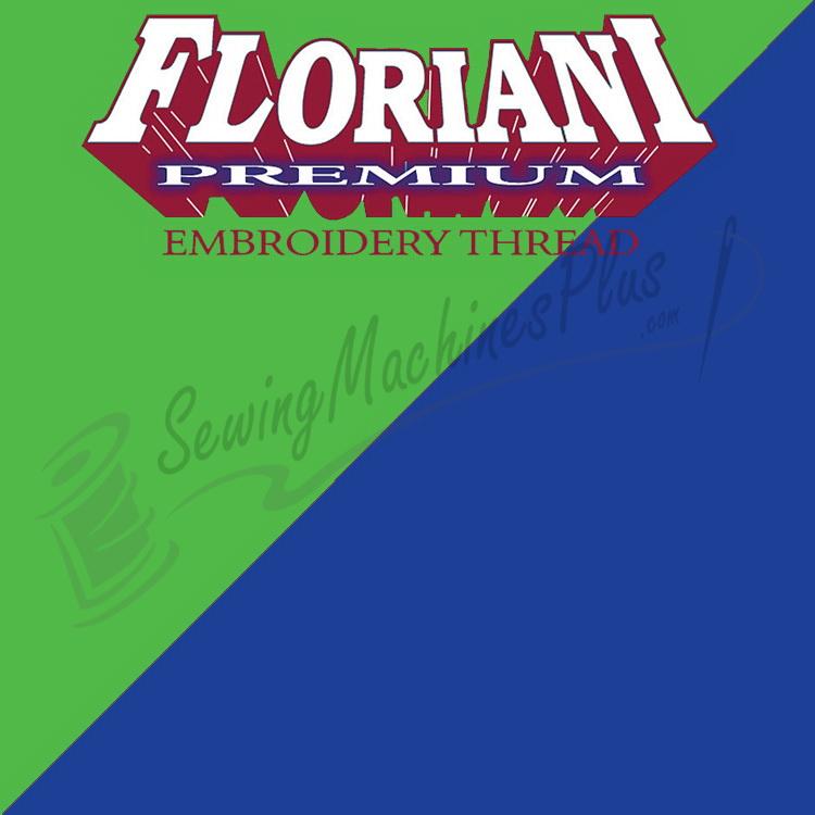 FU08 - Floriani Mixed Embroidery Thread, Green/Blue, 1,100yd spool