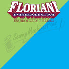 FU09 - Floriani Mixed Embroidery Thread, Lime/Blue, 1,100yd spool