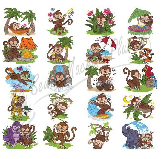 Dakota Collectibles Funny Monkey Embroidery Designs - 970305