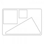 Sizzix Bigz L Die Square Dance 7-inch cutting machine die; shows two squares and a large triangle