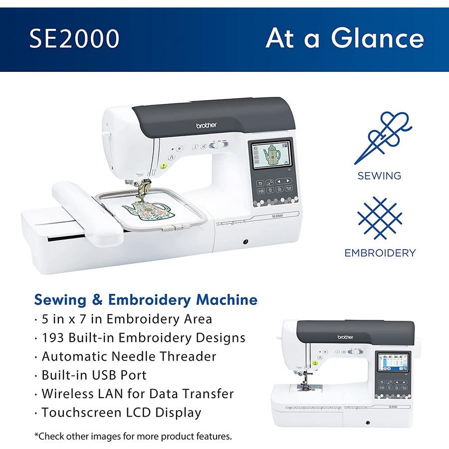 Brother SE2000 WLAN Sewing and Embroidery Machine - Sewingmachinesplus.com