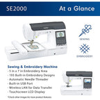 Brother SE2000 WLAN Sewing and Embroidery Machine - Sewingmachinesplus.com