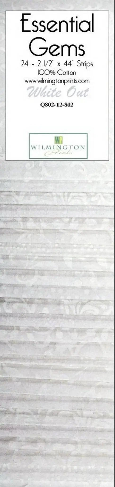 Wilmington Prints White Out 24 Pack - 2.5 inch x 44 inch Strips - Sewingmachinesplus.com